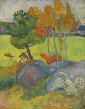 Artworks by 350 Famous Artists Painting - PETIT BRETON a LOIE Paul Gauguin